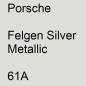 Preview: Porsche, Felgen Silver Metallic, 61A.